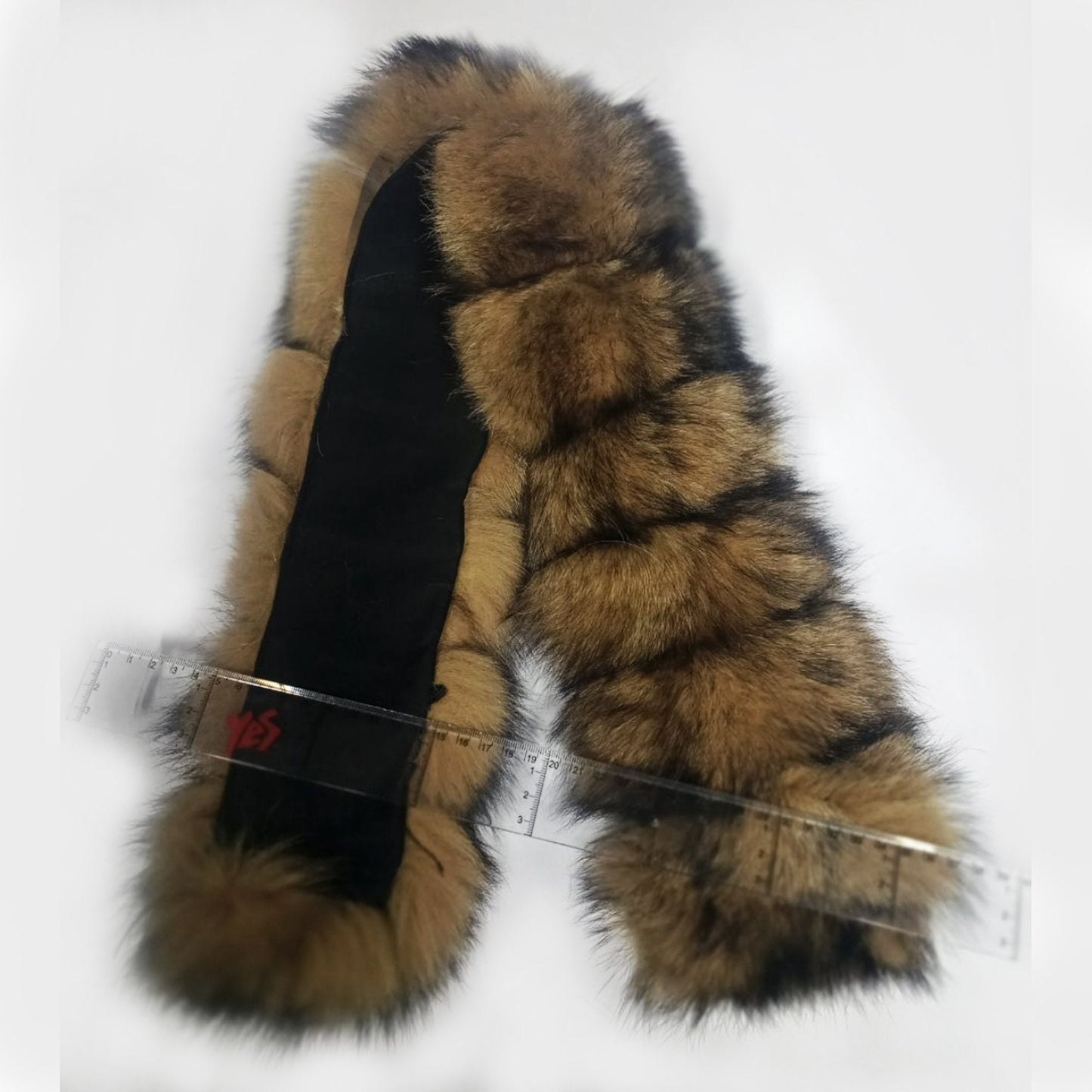 BY ORDER Extra Large Real Fox Fur (Tail) Collar Hood from pieces, Fur collar trim, Fox Fur Collar, Fur Scarf, Fur Ruff, Fox Fur Hood, stripe