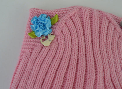 Knitted Balaclava for Girl, Toddler Girl Helmet, Hat Neck Warmer, Thick Girls Hat, Girl Winter Hat, Child Balaclava Hat, Cat Hat, Animal Hat