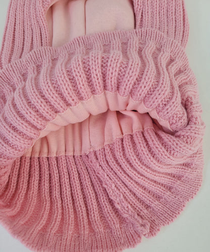 Knitted Balaclava for Girl, Toddler Girl Helmet, Hat Neck Warmer, Thick Girls Hat, Girl Winter Hat, Child Balaclava Hat, Cat Hat, Animal Hat