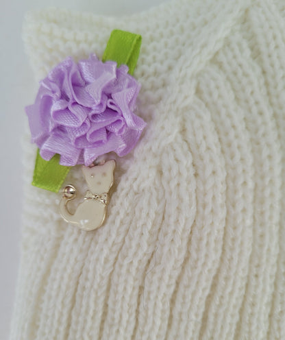 Knitted Balaclava for Girl, Toddler Girl Helmet, Hat Neck Warmer, Thick Girls Hat, Girl Winter Hat, Child Balaclava Hat, Cat Hat, Animal Hat