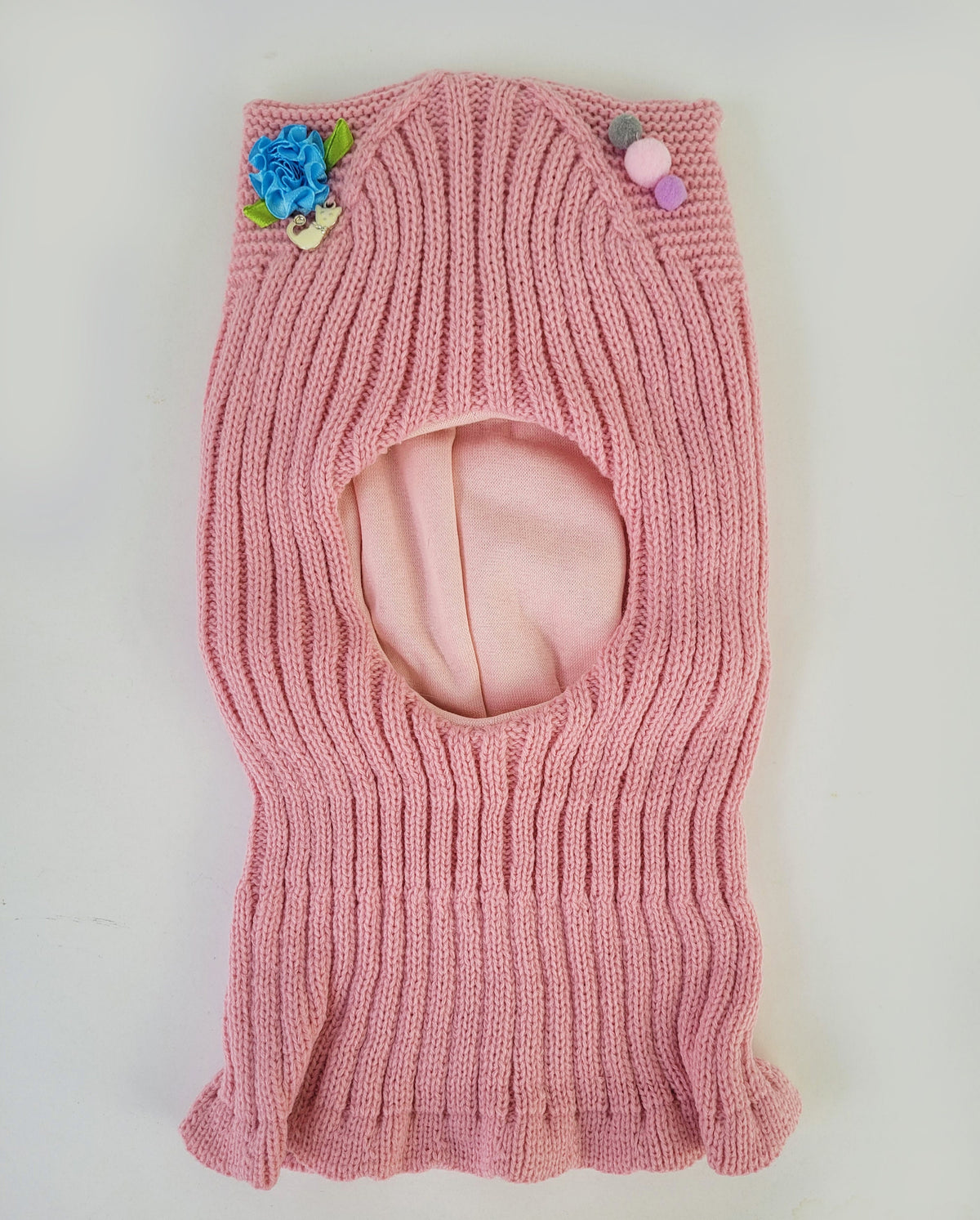Knitted Balaclava for Girl, Toddler Girl Helmet, Hat Neck Warmer, Thick Girls Hat, Girl Winter Hat, Child Balaclava Hat, Cat Hat, Animal Hat