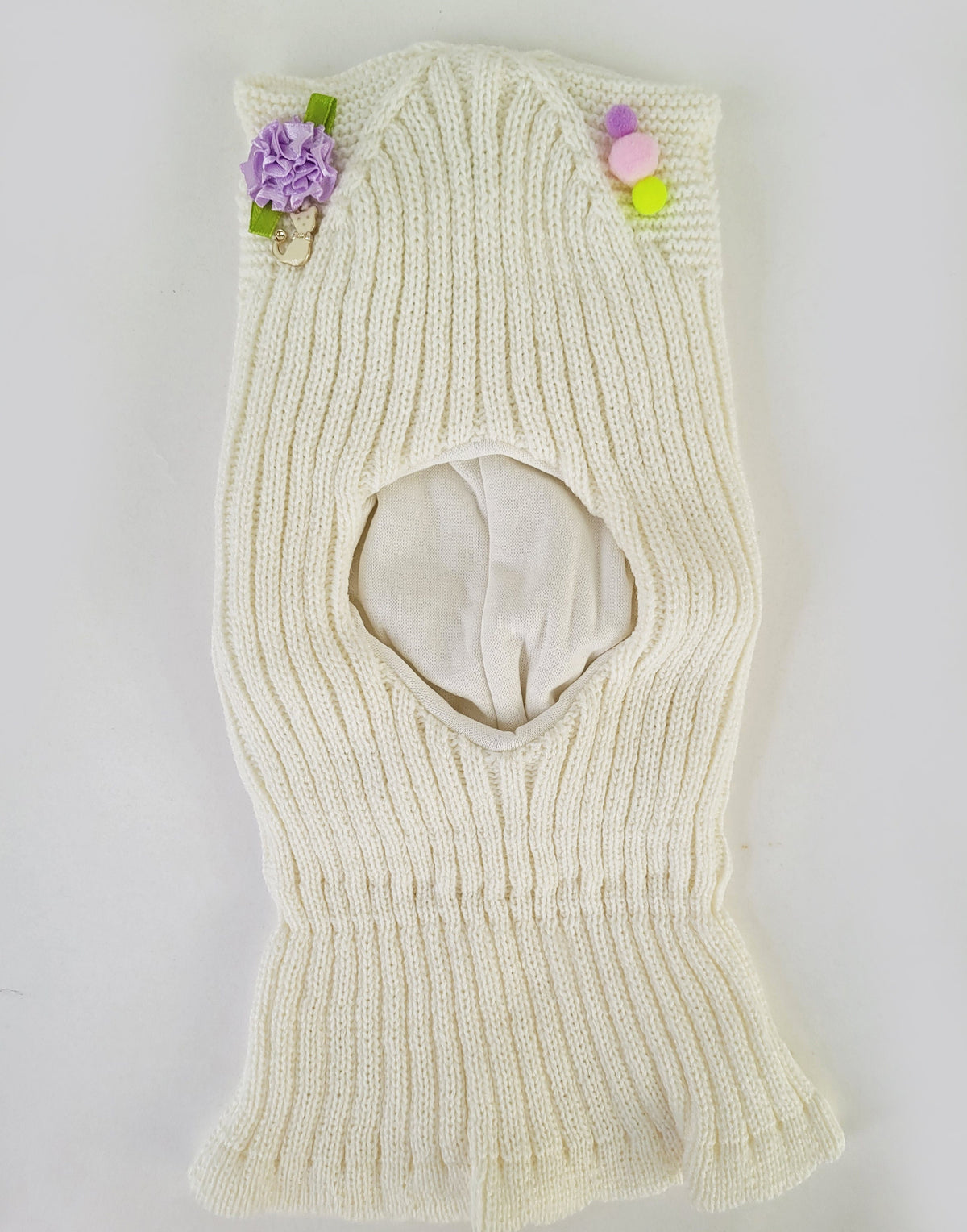 Knitted Balaclava for Girl, Toddler Girl Helmet, Hat Neck Warmer, Thick Girls Hat, Girl Winter Hat, Child Balaclava Hat, Cat Hat, Animal Hat
