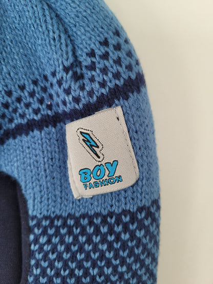 Knitted Balaclava for Boy, Toddler Boy Helmet, Hat Neck Warmer, Thick Boy Hat, Boy Winter Hat, Child Balaclava Hat, Cat Hat, Captain Hat