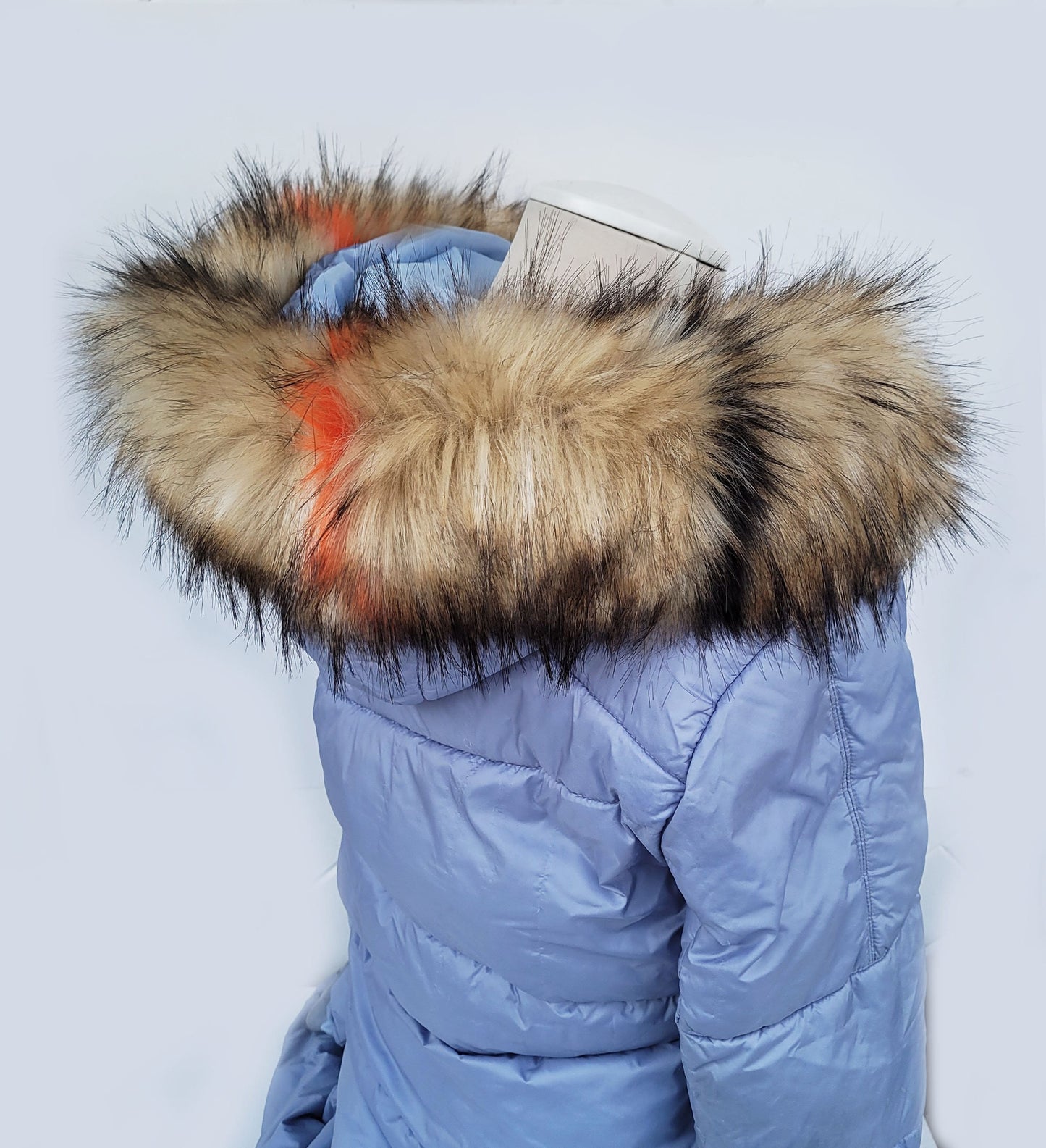 READY to SHIP Faux Fur Vegan Trim Hood 70 cm, Faux Fur Collar Trim, Fun Fur, Fur Ruff, Faux Fur Hood, Hood Fur Jacket, Fur stripe, Raccoon