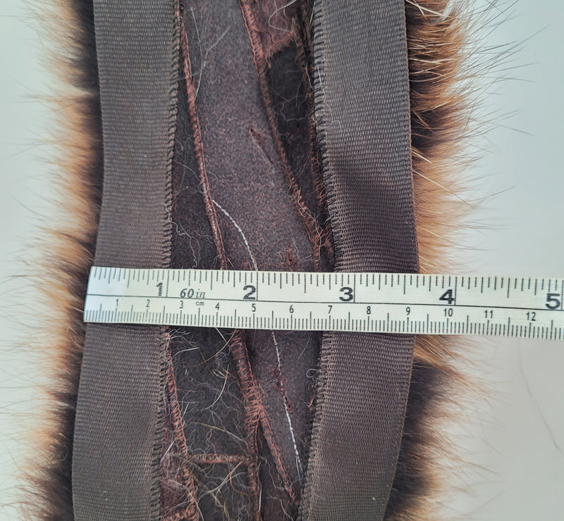 Large Ginger Fox Fur Trim, Collar for Hood (PIECES), 80 cm