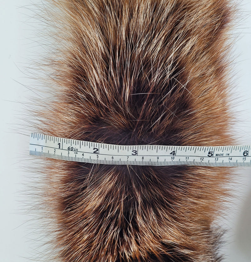 Large Ginger Fox Fur Trim, Collar for Hood (PIECES), 80 cm