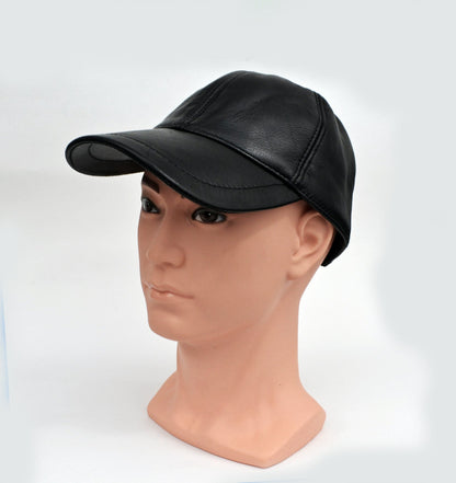 Real Leather Baseball Cap, Leather Hat, Baseball Hat, Adjustable Baseball Cap, Leather brim, Men Baseball Hat, Genuine Leather, Waterproof