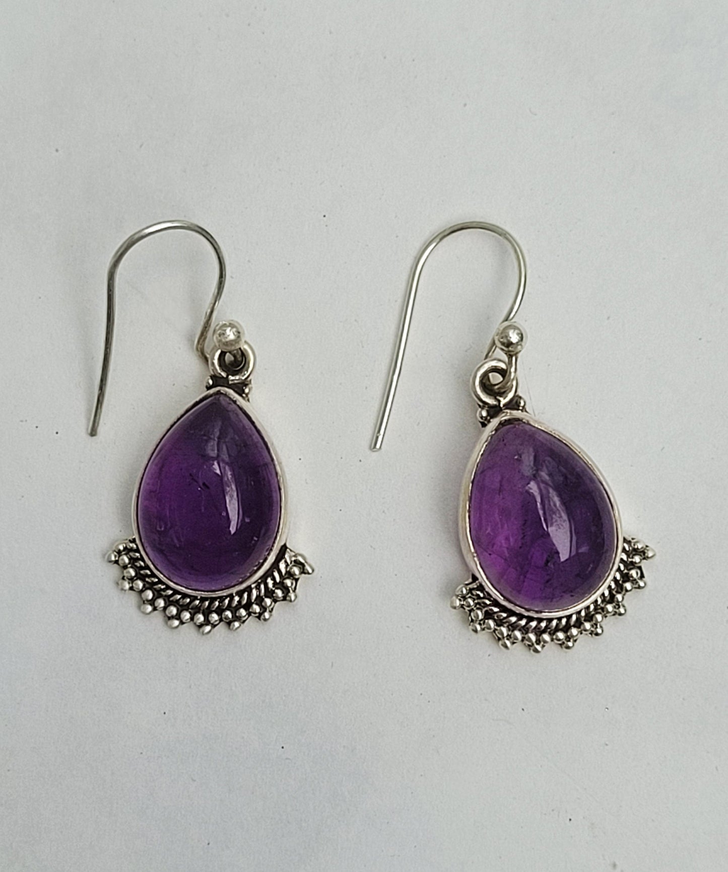 Purple Stone Earrings, 100% Natural Amethyst Earrings, 925 Sterling Silver Earrings, Amethyst Stone Earrings, Amethyst Earrings Dangle Women