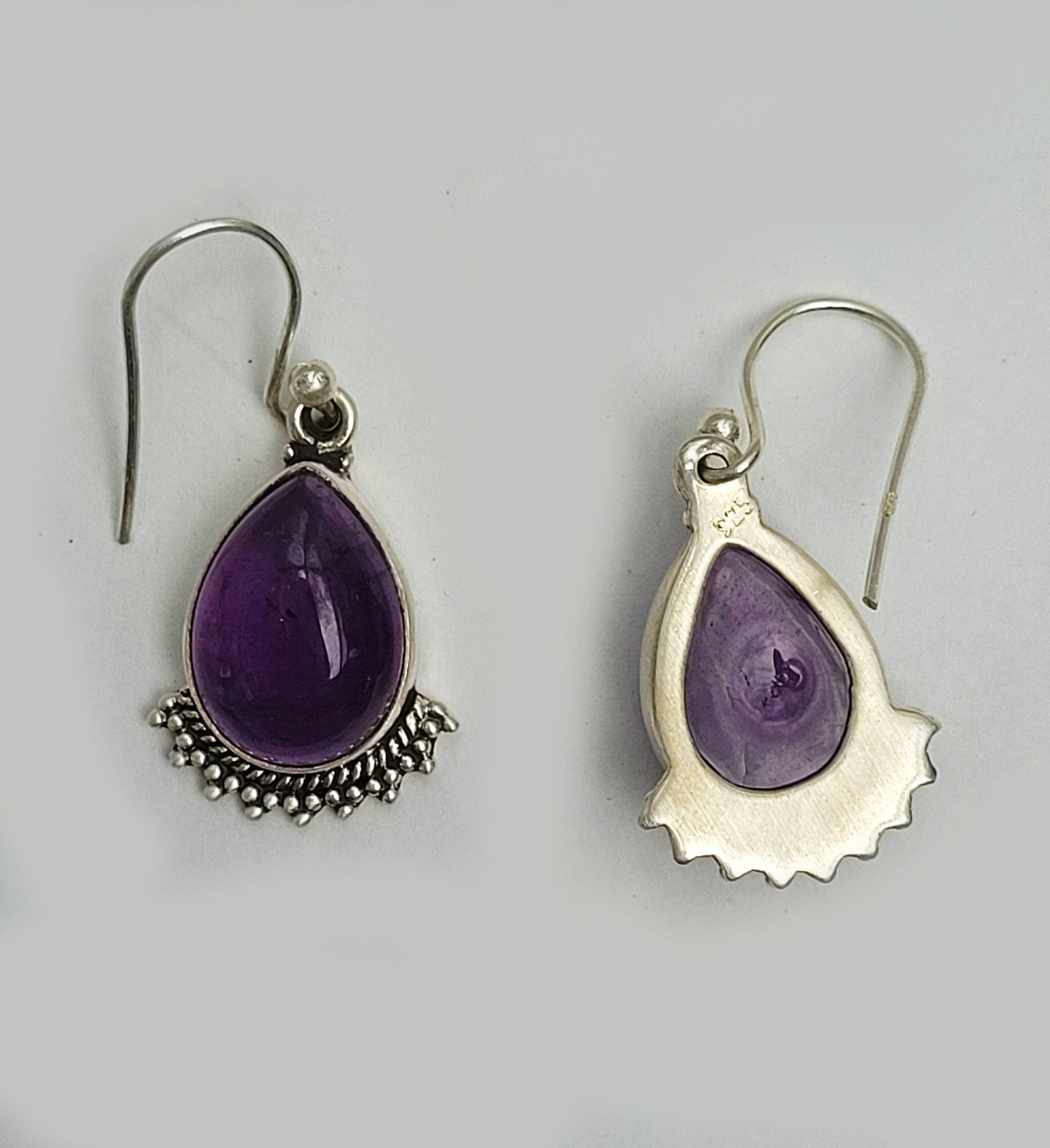 Purple Stone Earrings, 100% Natural Amethyst Earrings, 925 Sterling Silver Earrings, Amethyst Stone Earrings, Amethyst Earrings Dangle Women