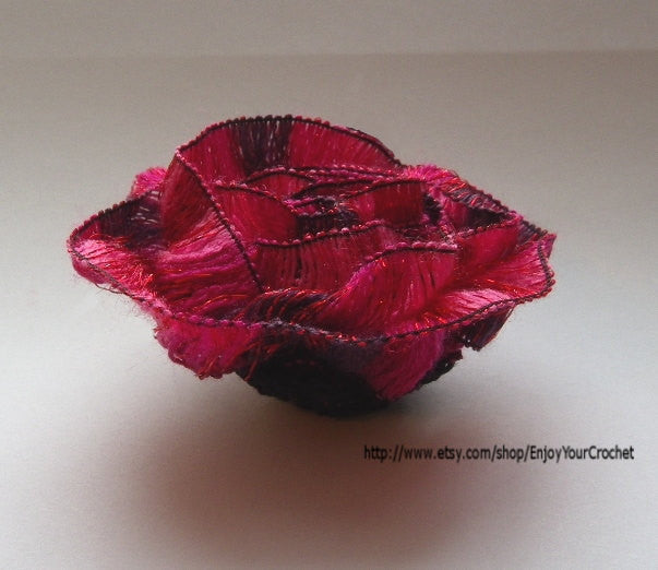 CROCHET ROSE PATTERN, Crochet pattern, Fall Flower, Flower Brooch, Hat Accessories, Pdf Crochet Pattern, Floral Pattern, Fall Pattern