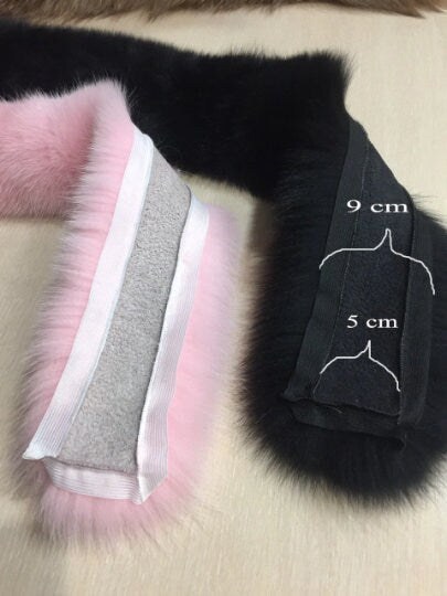 BY ORDER (not Tail) XL Extra Large Real Fox Fur Trim Hood, Fur collar trim, Fox Fur Collar, Fur Scarf, Fur Ruff, Fox Fur Hood, Beige Fur