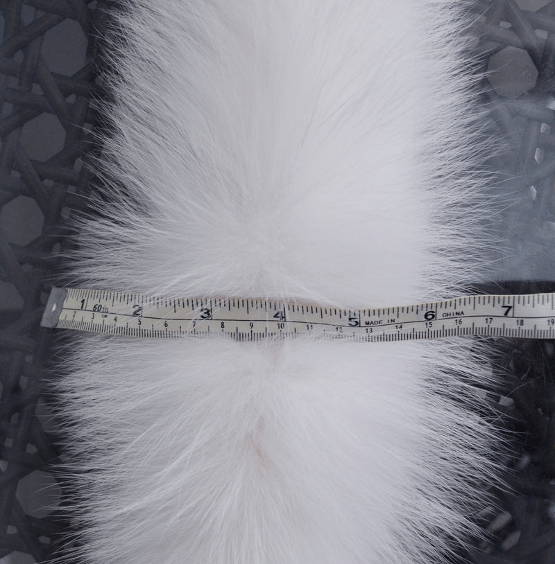 Large Fox Fur Trim, Collar for Hood (PIECES), 80 cm- Gray, Green, Red, Purple, Pink, Blue