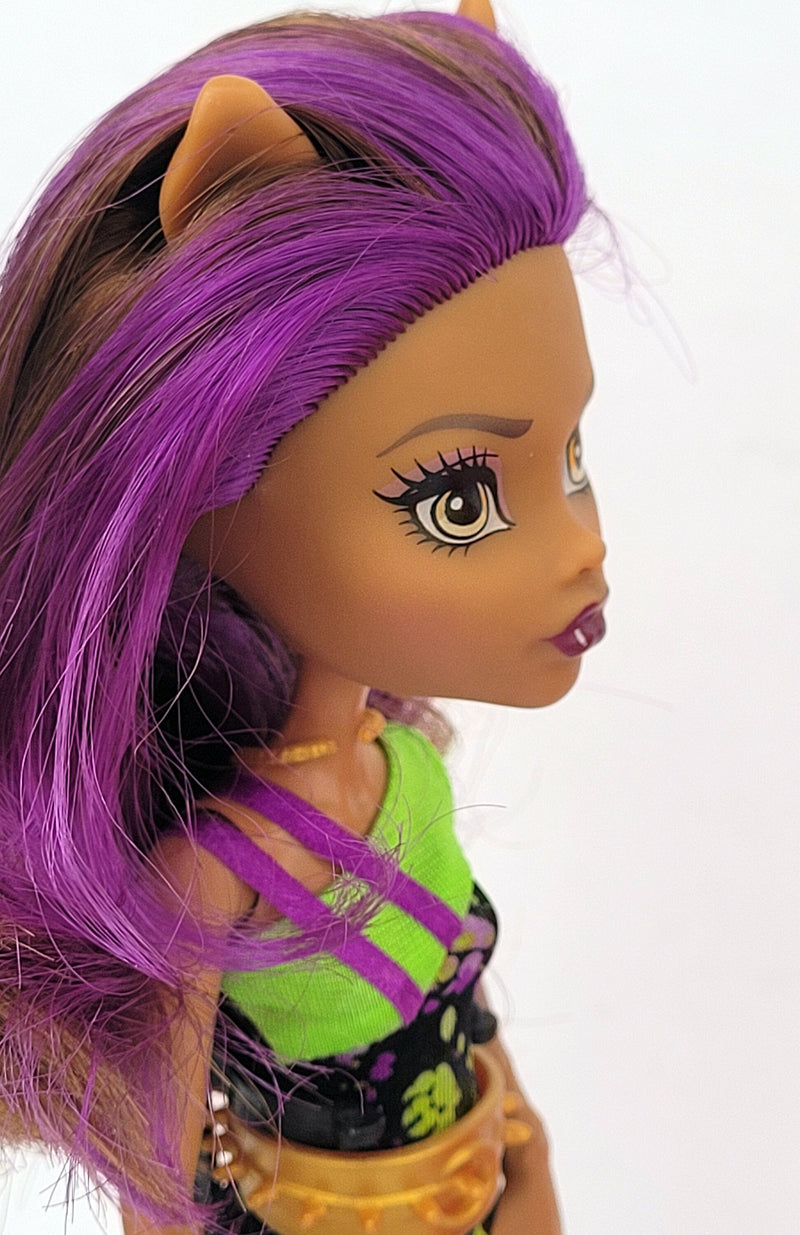 Monster High Doll Ghoul La La Locker Clawdeen Wolf Playset for Collectors, OOAK Repaint, Playing, Original Accessories, Furniture, Mattel