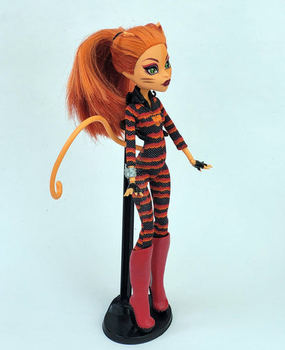 Monster High Doll Power Ghouls Toralei Stripe as Cat Tastrophe for Collectors, OOAK Repaints, Playing, Very Rare Doll, Original Clothes Girl