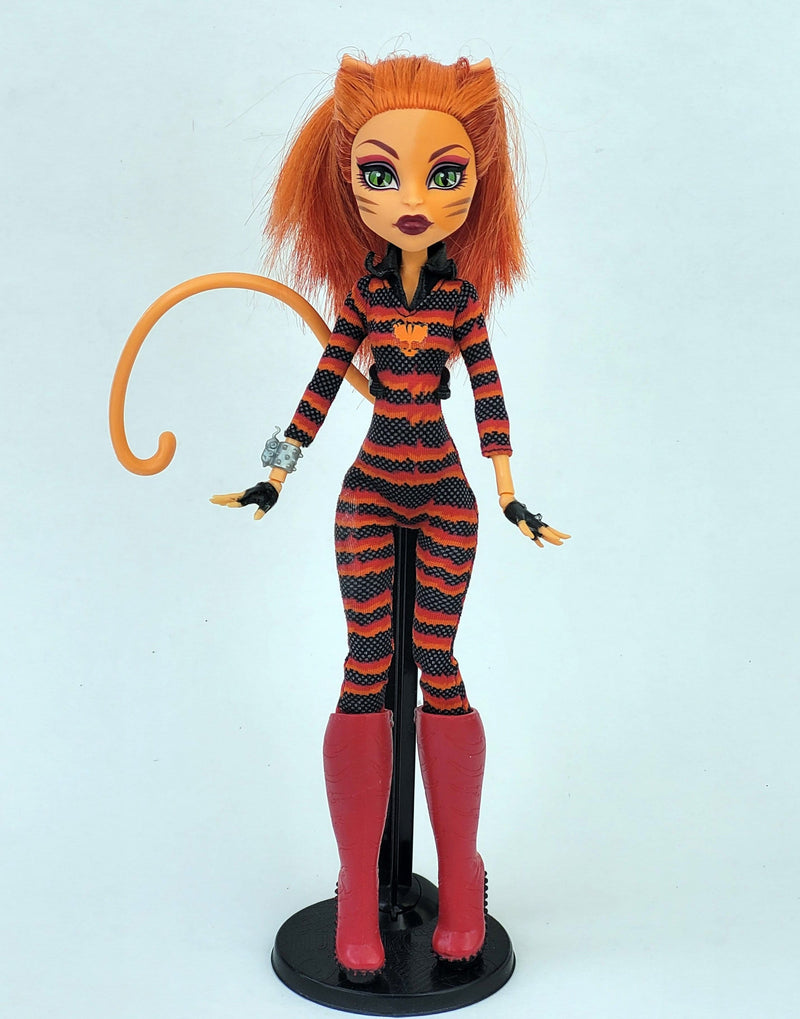 Monster High Doll Power Ghouls Toralei Stripe as Cat Tastrophe for Collectors, OOAK Repaints, Playing, Very Rare Doll, Original Clothes Girl