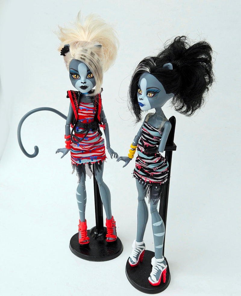 Monster High Doll Zombie Shake Meowlody & Purrsephone 2-Pack for Collectors, OOAK Repaints, Playing, Cat Doll, Original Clothes, Very Rare
