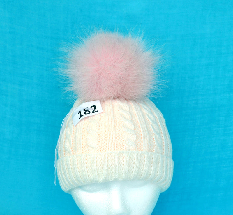 PALE PINK POM Pom! Real Fox Pom-Pom, Fur Pom Pom, Ideal for knitted hats, Hat Pom Pom, Fur Pom Pom Balls, Knitted hat, Pom Pom for Child hat